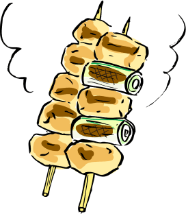 焼き鳥のイラスト画像